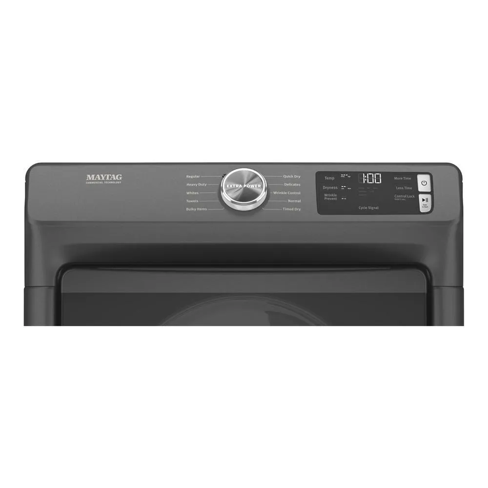 Maytag MED5630MBK Front Load Electric Dryer with Extra Power and Quick Dry cycle - 7.3 cu. ft.