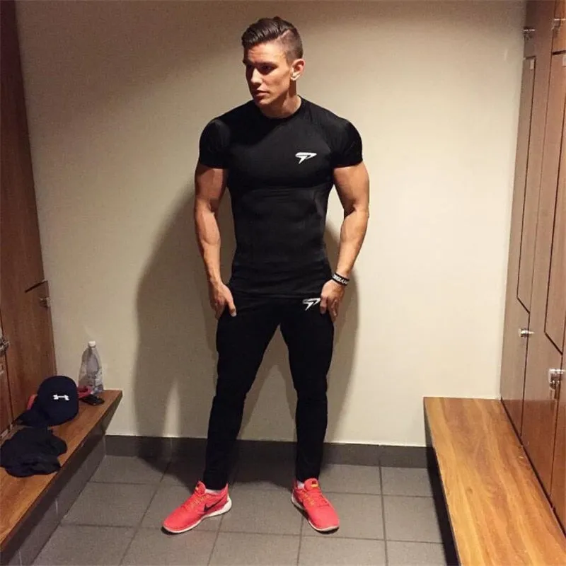 Men Sport Quick Dry Fit Running T-Shirt