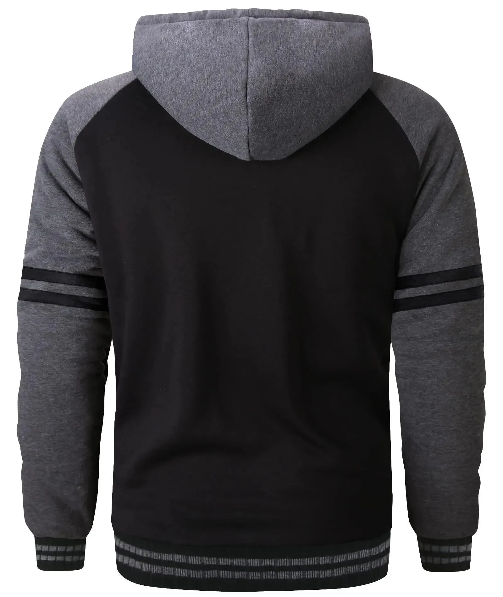 Men's Full Zipper Casual Sherpa Fleece Lined Hoodie-ZPK004727