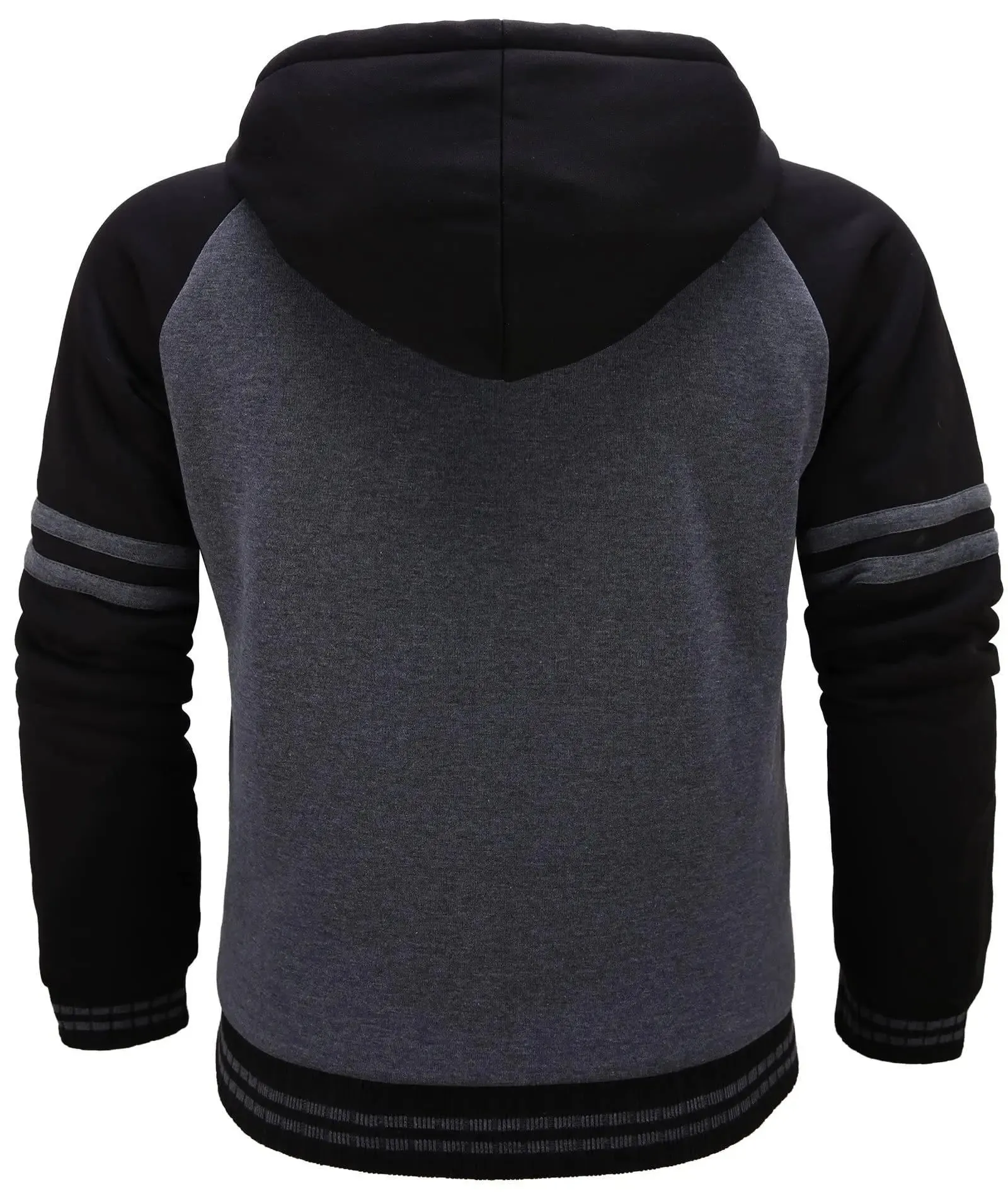 Men's Full Zipper Casual Sherpa Fleece Lined Hoodie-ZPK004727
