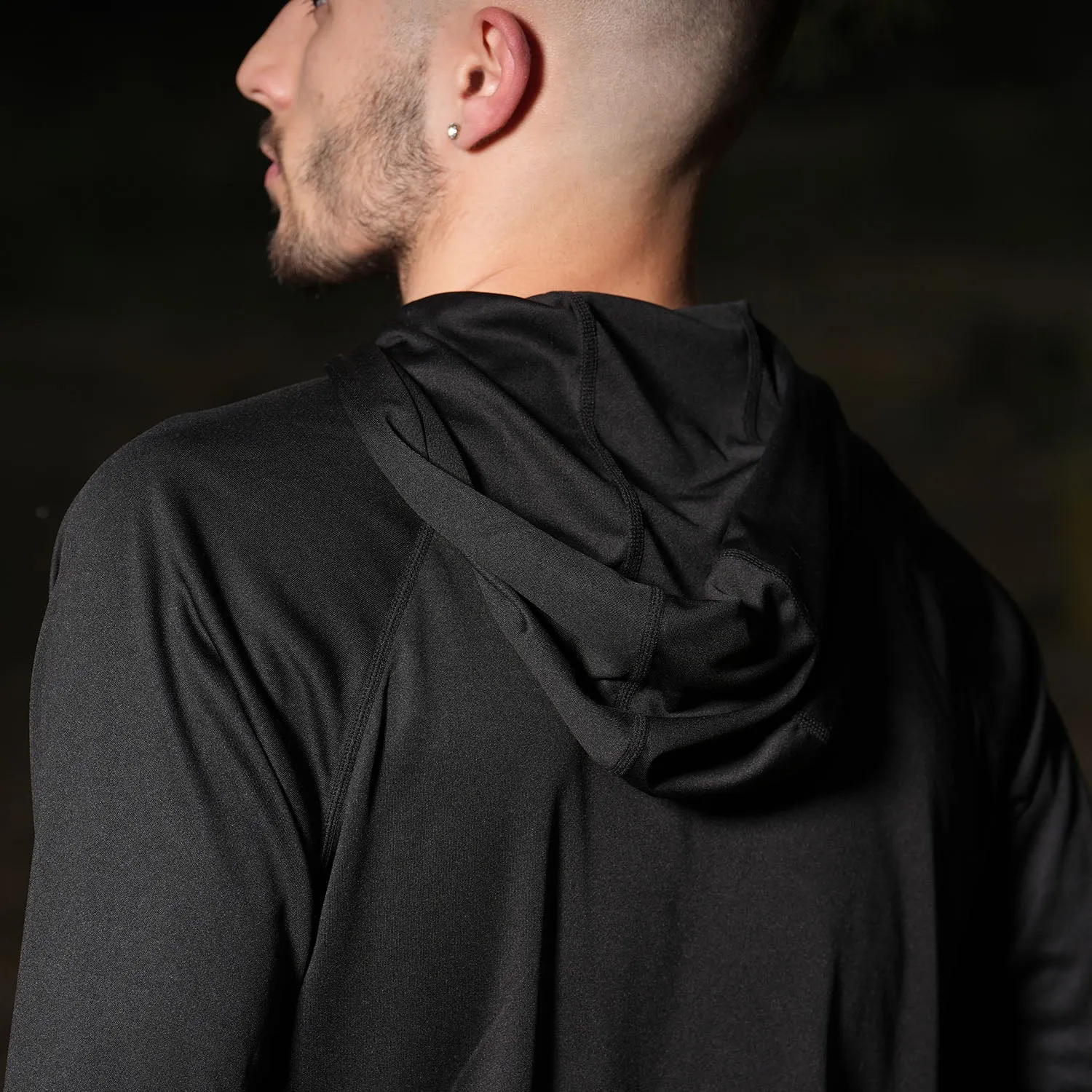 Men's Hooded UPF 50  Sun Protection T Shirts Long Sleeve Athletic Fishing Shirts Rash Guards