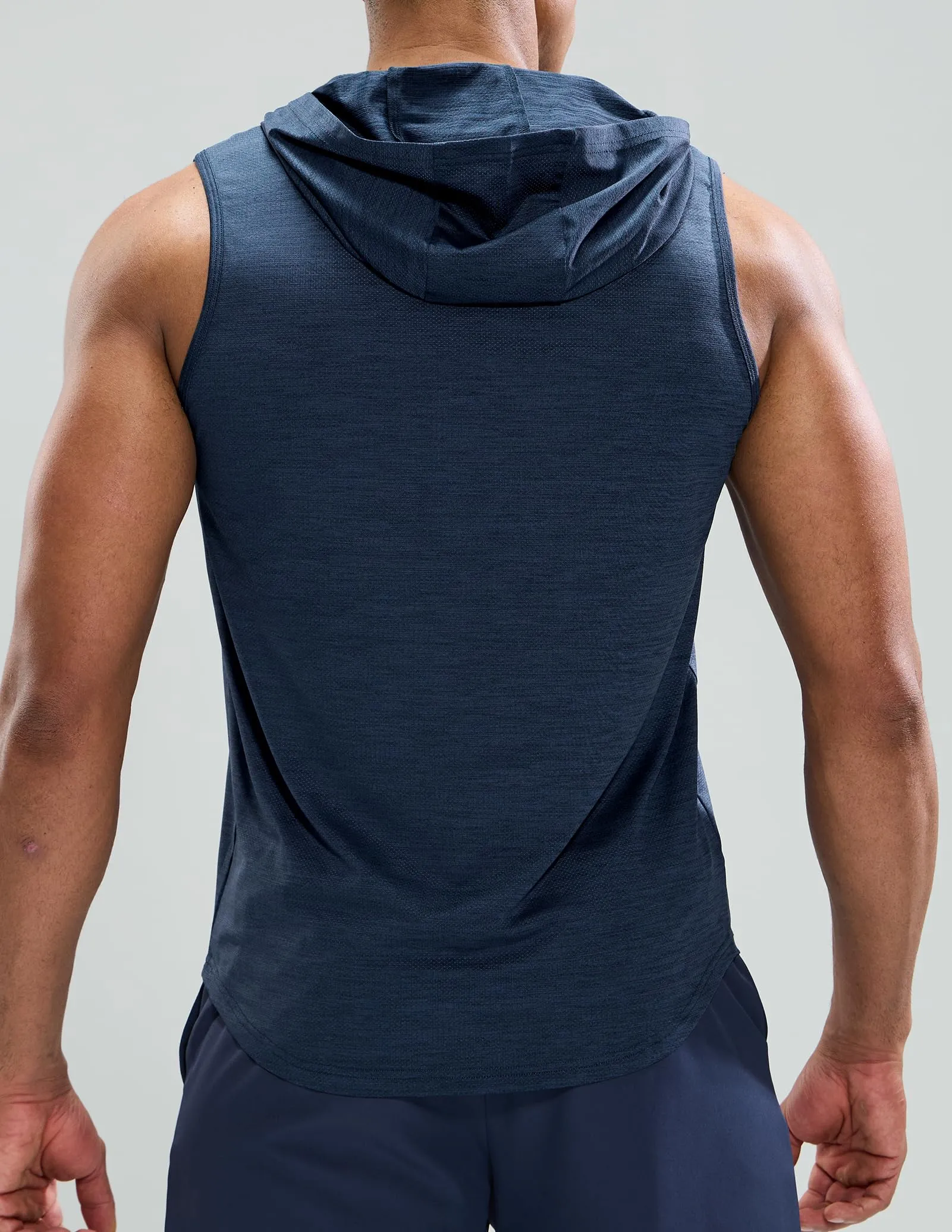 Men's Sleeveless Tank Top with Hood Quick Dry Shirts