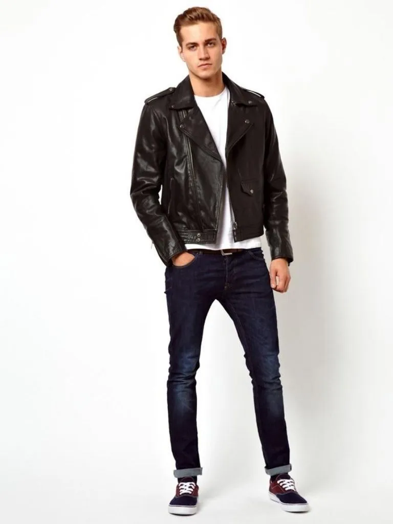 Mens Slim Fit Leather Jackets