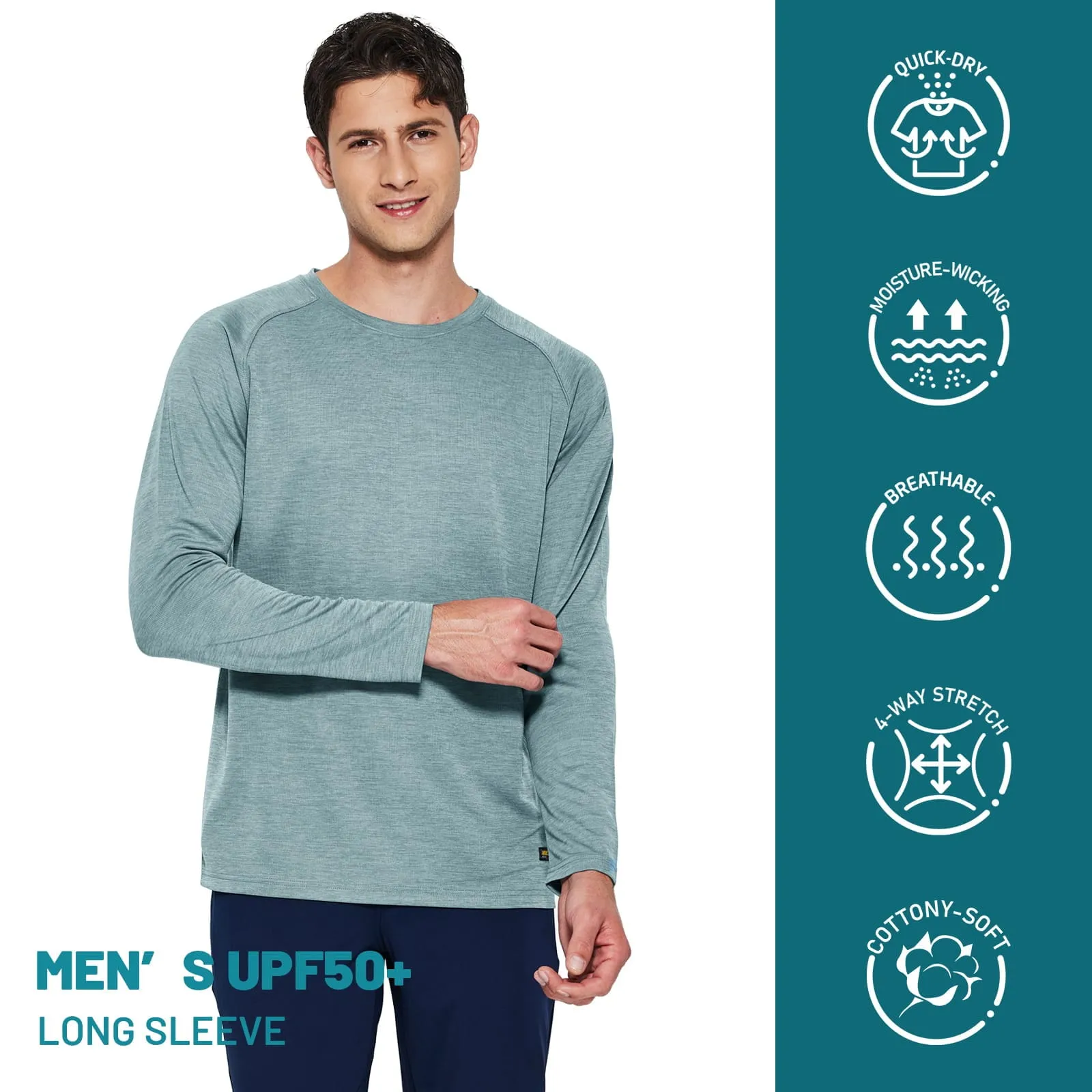 Men's UPF 50  Sun Protection Shirts Quick Dry UV T-Shirts