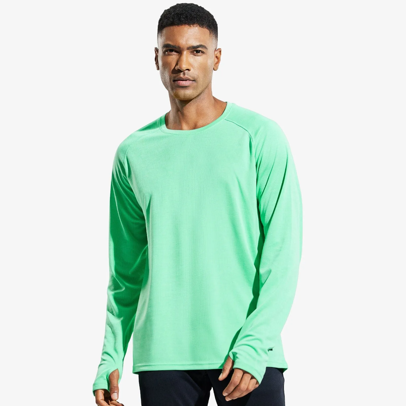 Men's UPF 50  Sun Protection Shirts Quick Dry with Thumb Holes