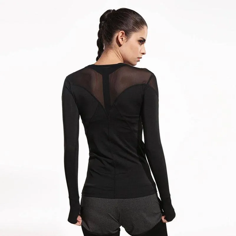 Mesh Hollow Yoga Top