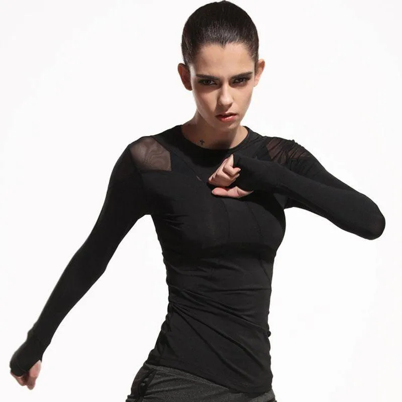 Mesh Hollow Yoga Top