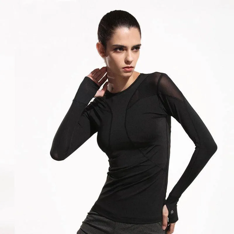 Mesh Hollow Yoga Top