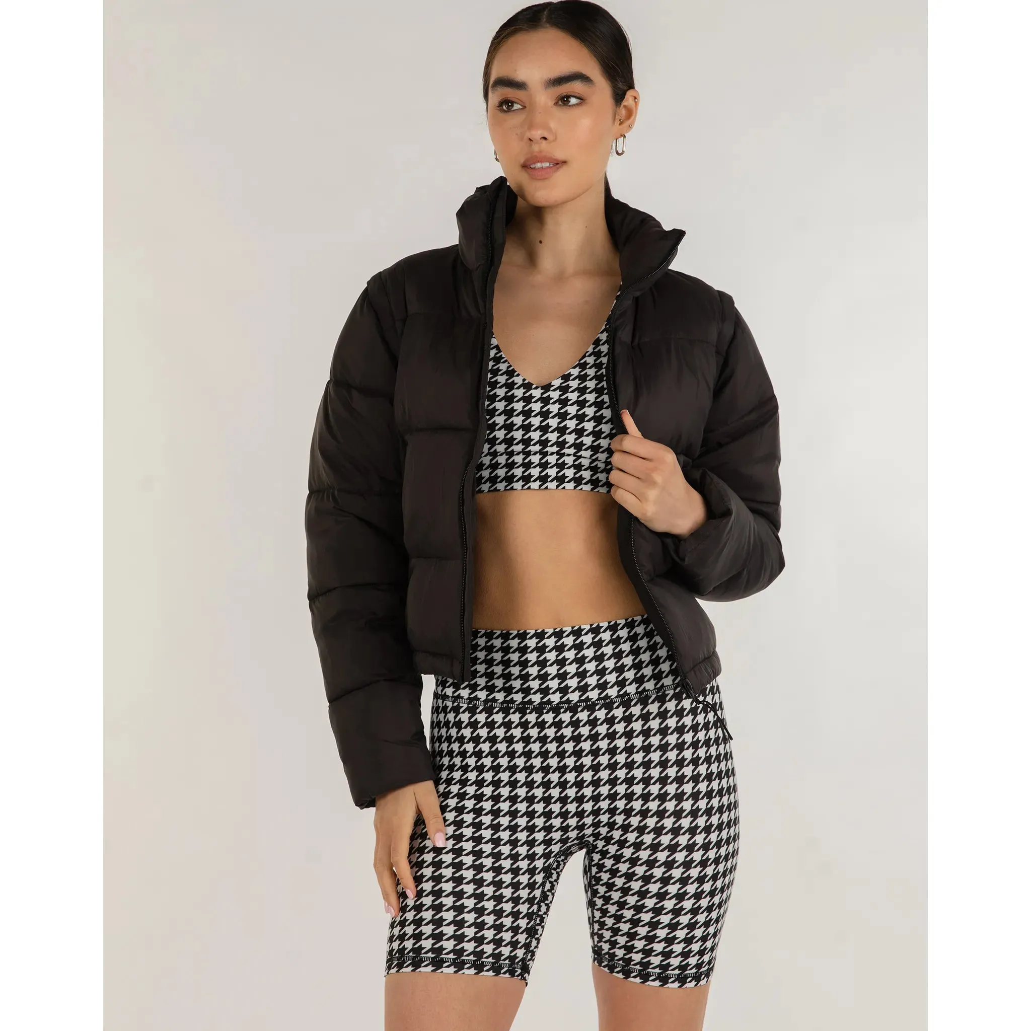 On the Go Puffer Convertible Jacket Vest