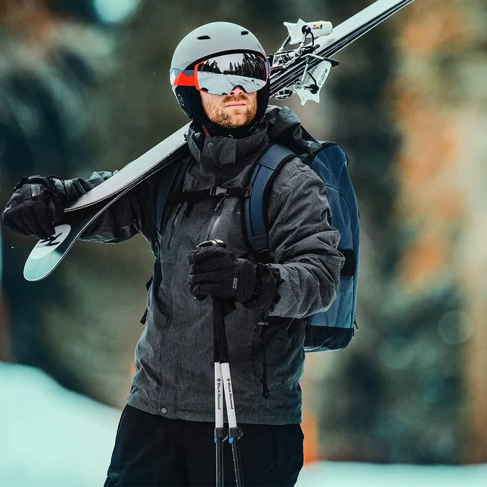 OutdoorMaster Men's 3-in-1 Ski Jacket - Winter Jacket Set with Fleece Liner Jacket & Hooded Waterproof Shell - for Men (Graphite,XL)
