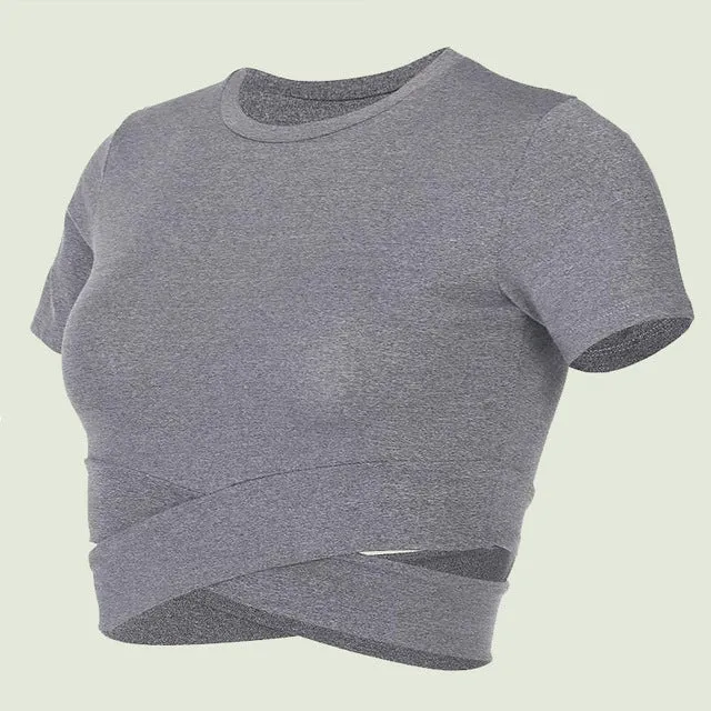 Quick Dry Bandage Compression Short Sleeve Tees