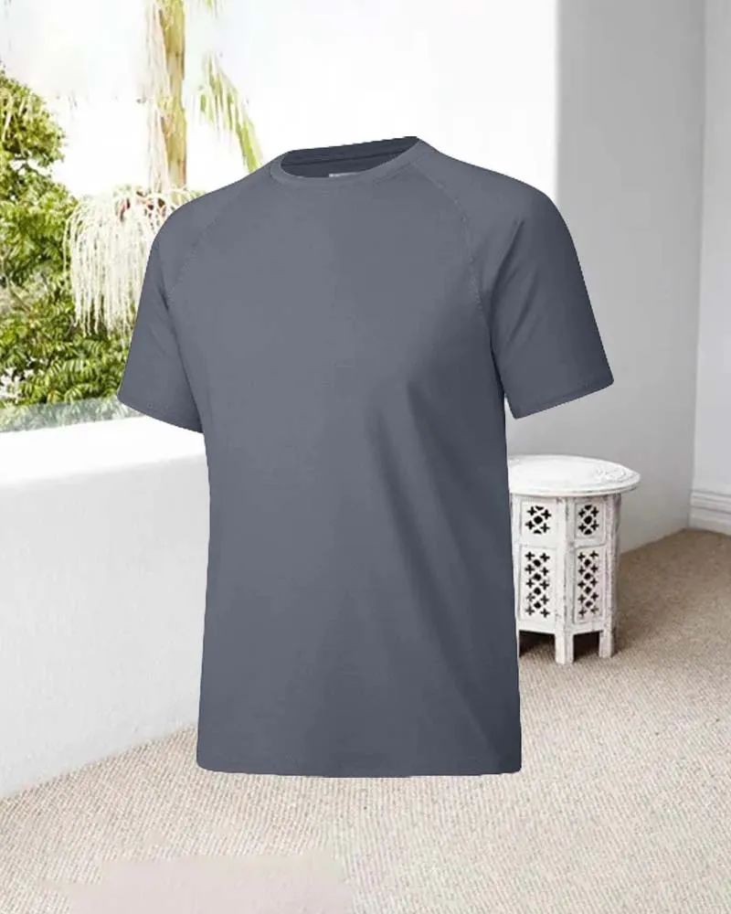 Quick dry casual round neck short sleeve T-shirt