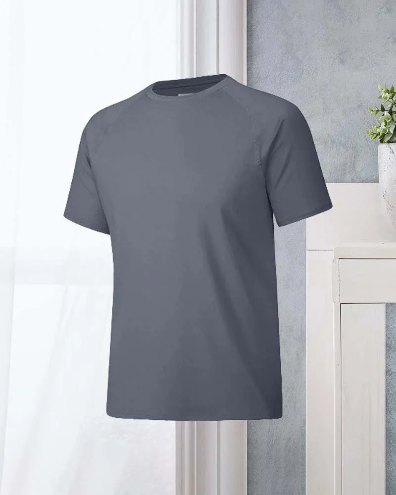 Quick dry casual round neck short sleeve T-shirt