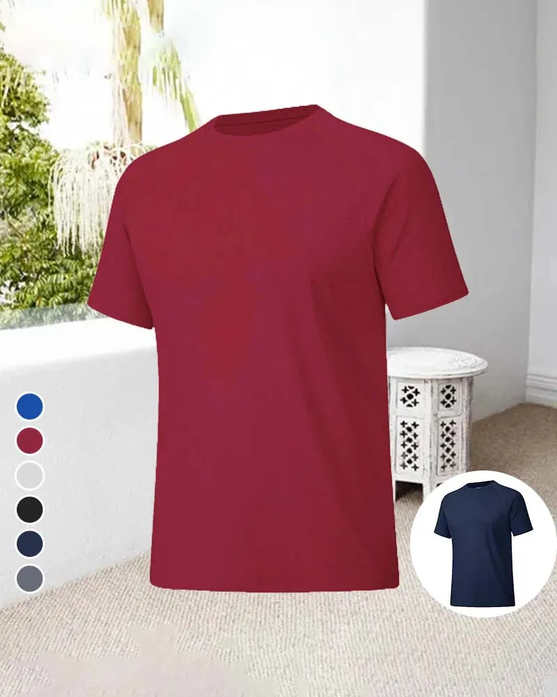 Quick dry casual round neck short sleeve T-shirt