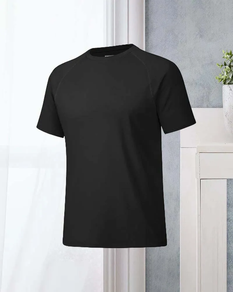 Quick dry casual round neck short sleeve T-shirt
