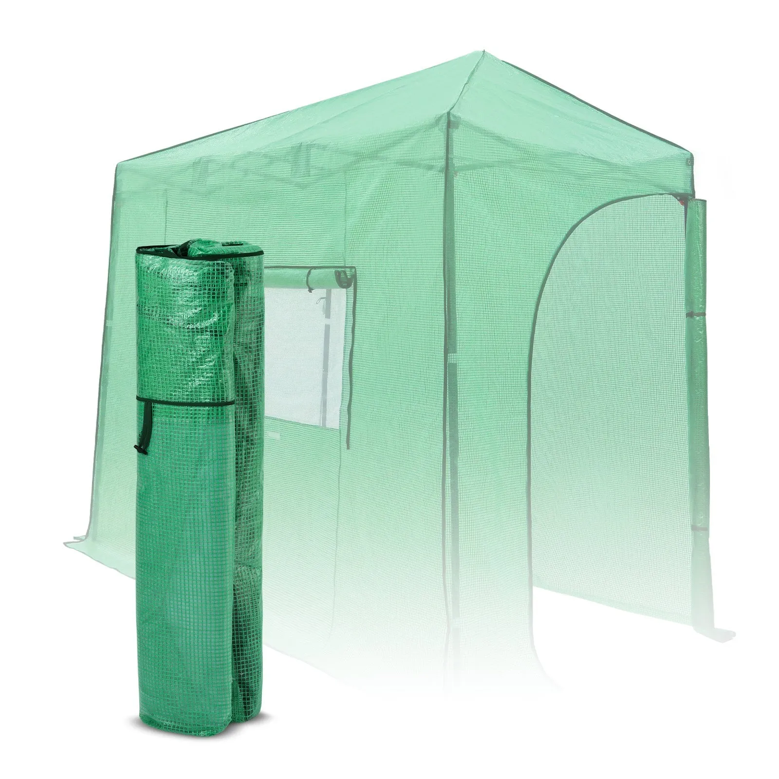 Replacement Cover for 10x5 Portable Lean-to Greenhouse (Frame Not Included), Green