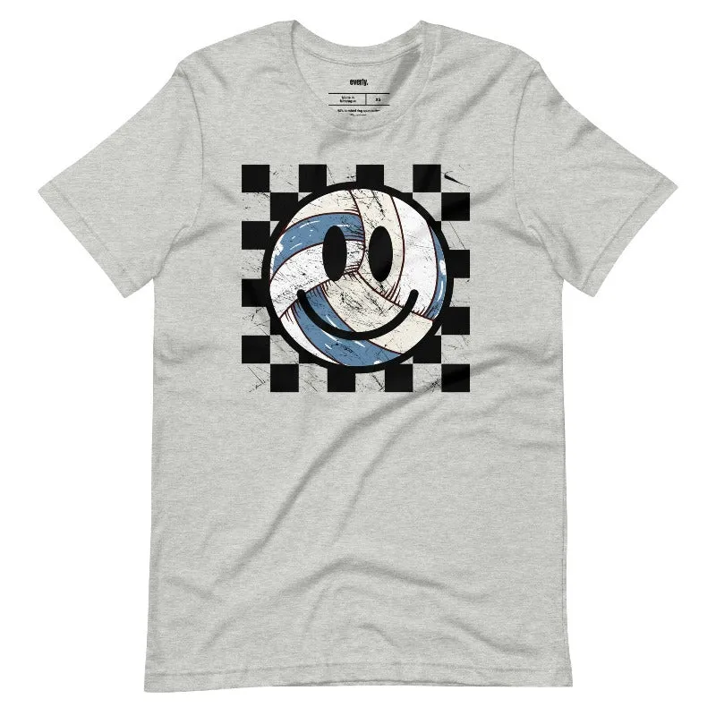 Retro Volleyball Smiley Face Graphic Tee