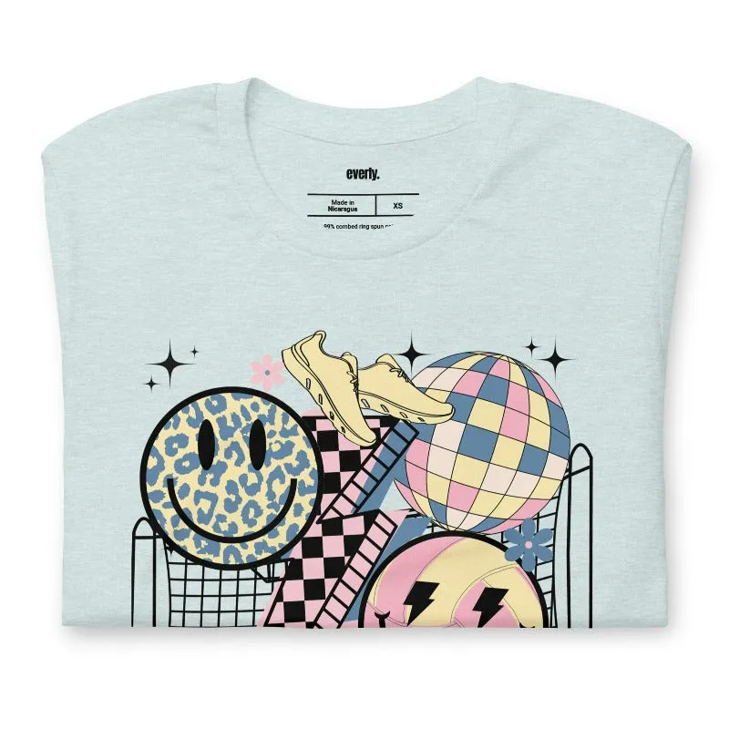Retro Volleyball Vibes Graphic Tee