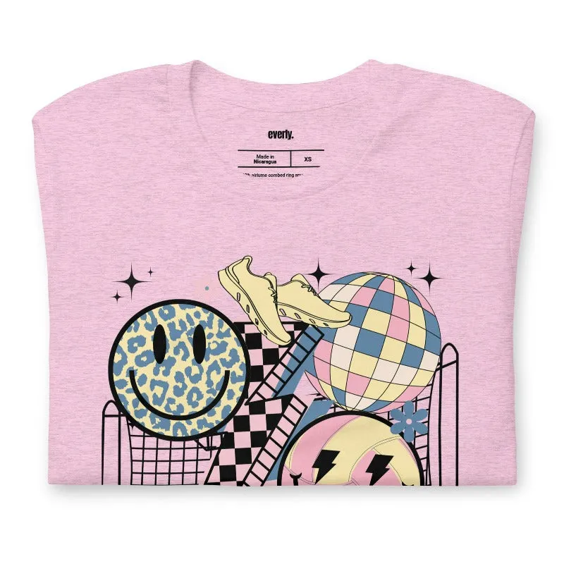 Retro Volleyball Vibes Graphic Tee