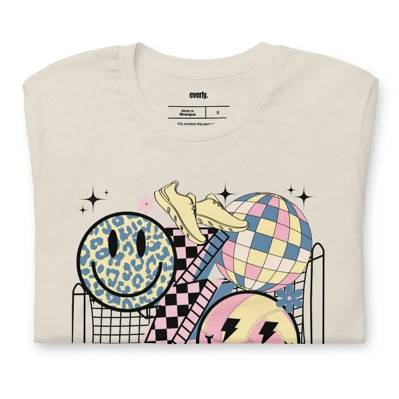 Retro Volleyball Vibes Graphic Tee