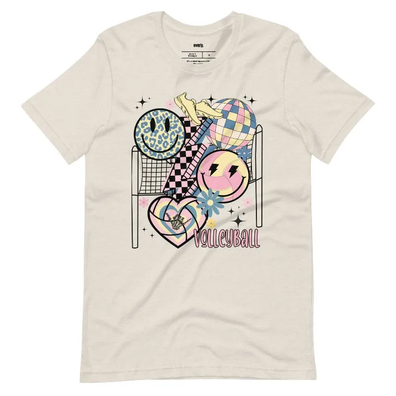 Retro Volleyball Vibes Graphic Tee