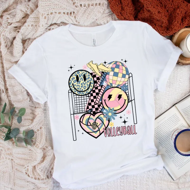 Retro Volleyball Vibes Graphic Tee
