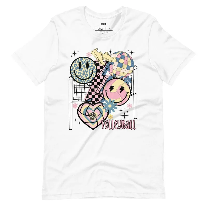 Retro Volleyball Vibes Graphic Tee