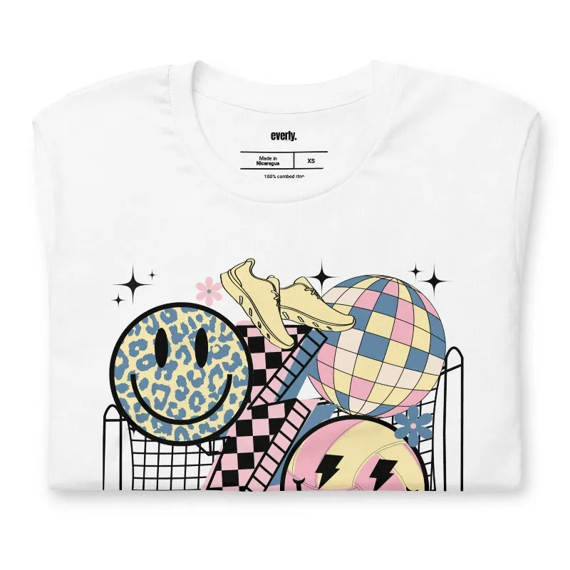 Retro Volleyball Vibes Graphic Tee