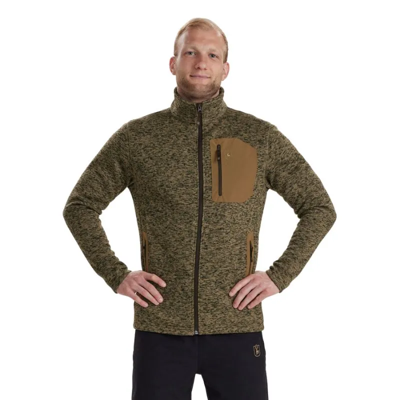 Sarek Knitted Jacket In Butternut Melange