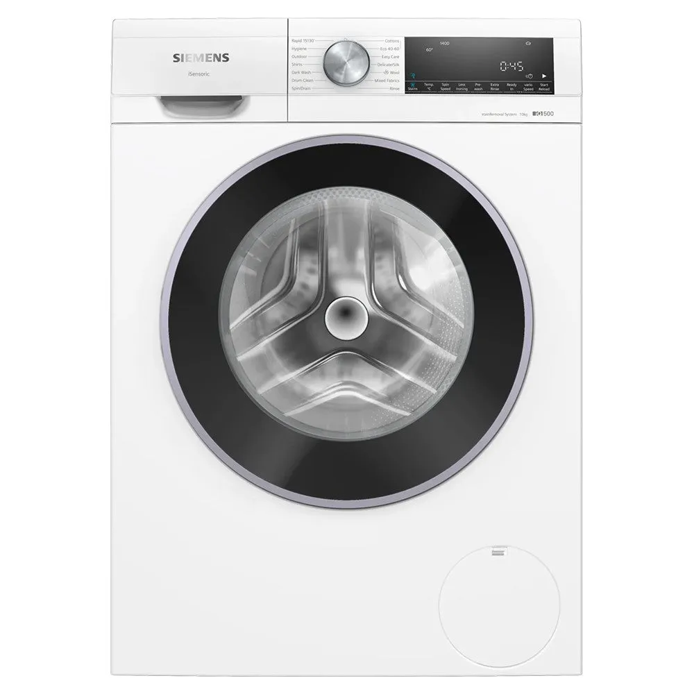 Siemens iQ500 10KG Front Loader Fullsize Freestanding Washing Machine - White | WG54G202GB