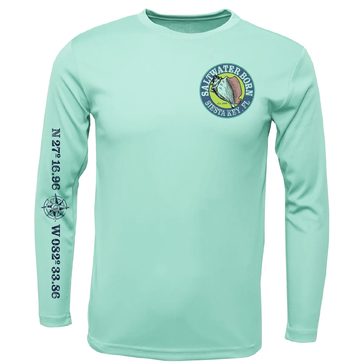 Siesta Key, FL "Surrender The Booty" Long Sleeve UPF 50  Dry-Fit Shirt