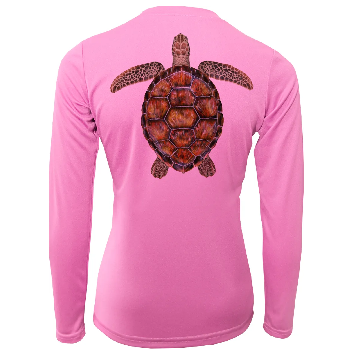 Siesta Key Realistic Turtle Women's Long Sleeve UPF 50  Dry-Fit Shirt