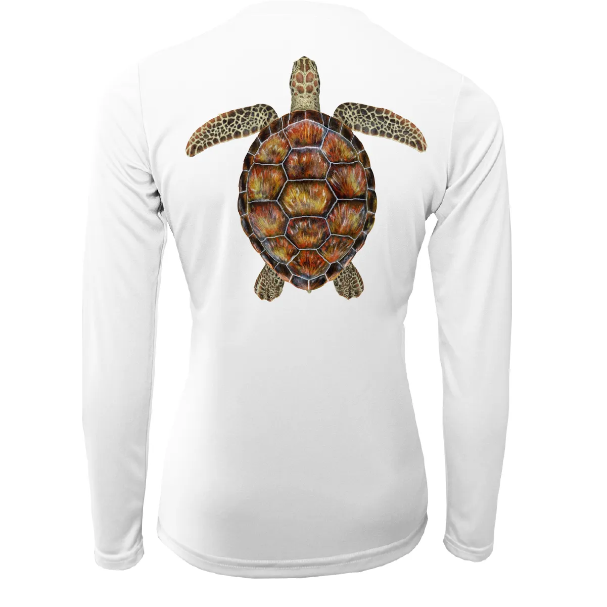 Siesta Key Realistic Turtle Women's Long Sleeve UPF 50  Dry-Fit Shirt