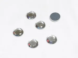 Silver Circular Glass Stones - 20 mm