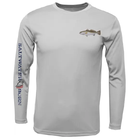 SK Trout on Chest Long Sleeve UPF 50  Dry-Fit Shirt