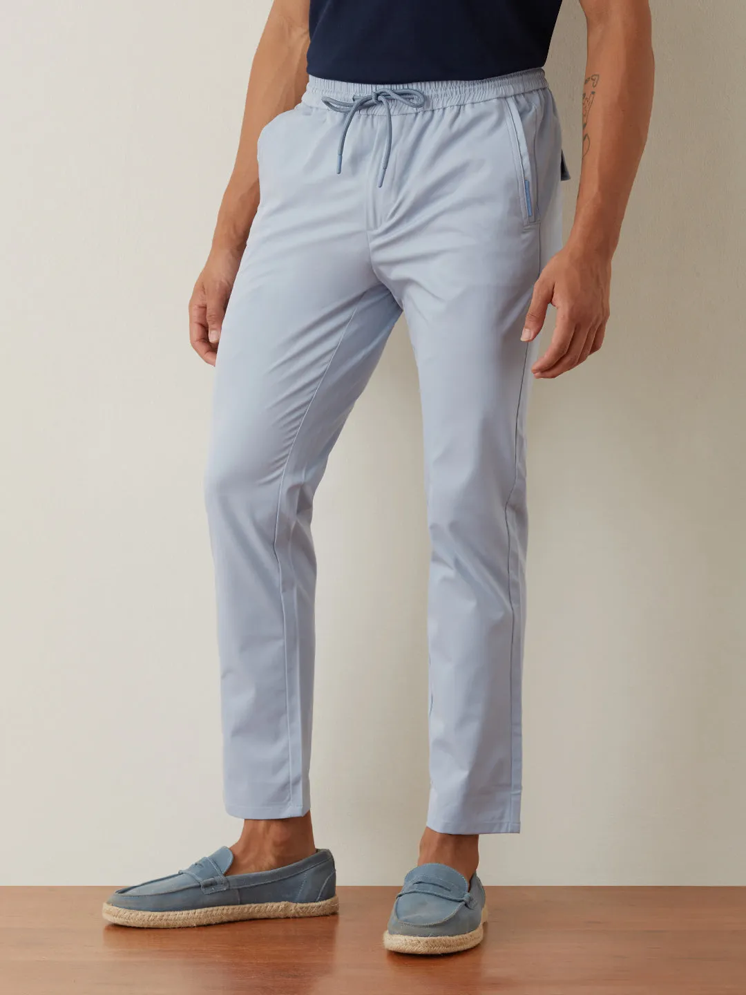Sky Blue Plain Joggers