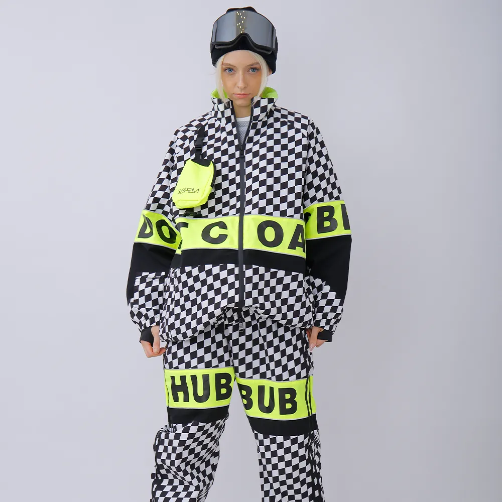 Snowverb Women's Street Style Plaid Snow Jacket