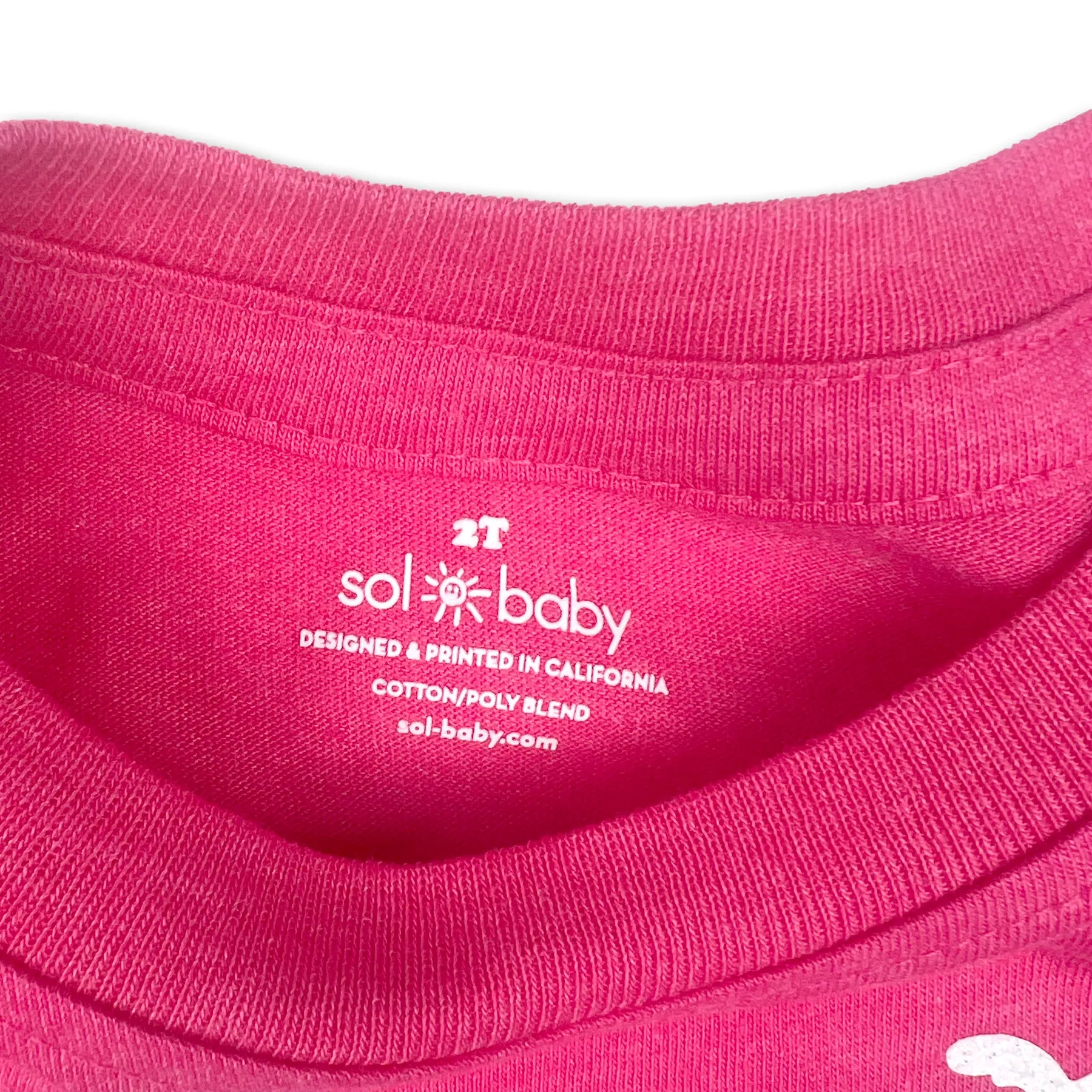 Sol Baby Hermosa Beach Vibes Vintage Pink Short Sleeve Tee