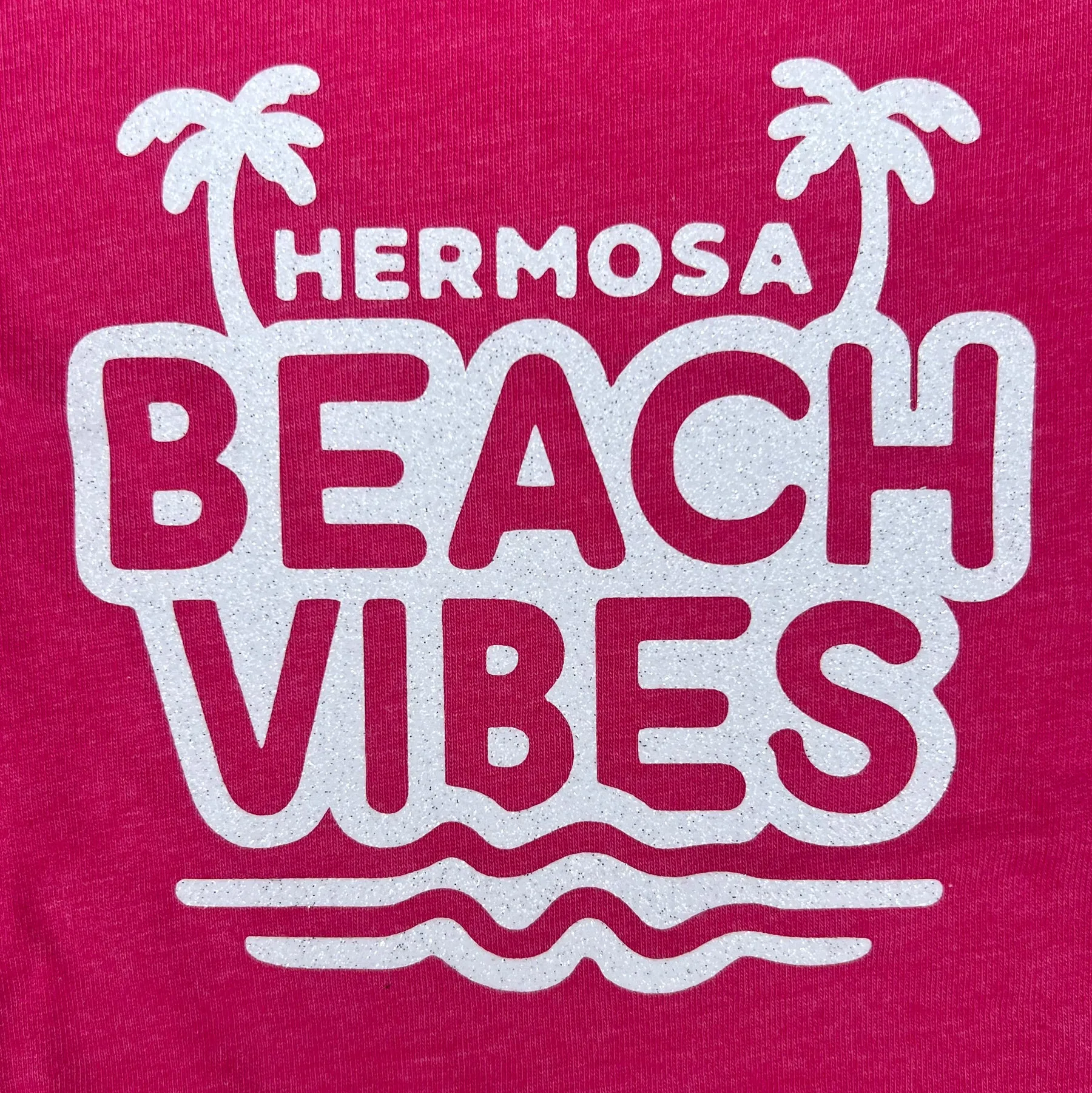 Sol Baby Hermosa Beach Vibes Vintage Pink Short Sleeve Tee