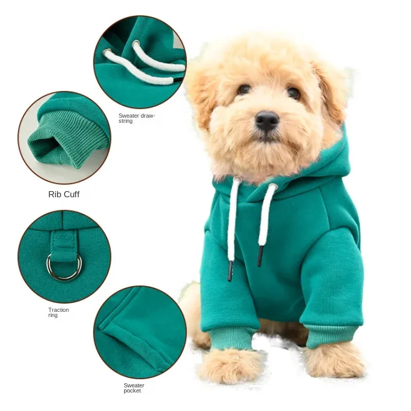 Solid Color Hoodie For Small and Medium Size Pet