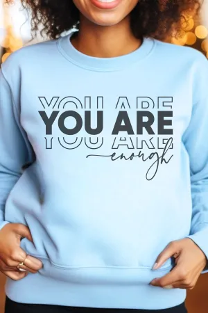 Stacked You Are Enough Heavy-weight Crew Sweatshirt