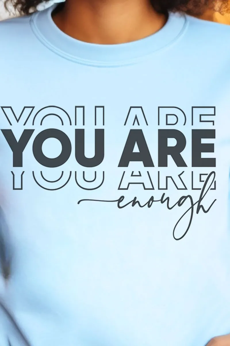 Stacked You Are Enough Heavy-weight Crew Sweatshirt