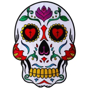 Sugar Skull Embroidered Iron on Patch