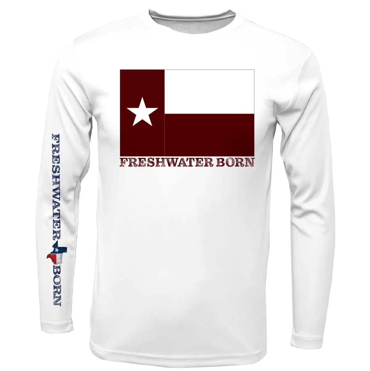 Texas A&M Edition Freshwater Born Men's Long Sleeve UPF 50  Dry-Fit Shirt