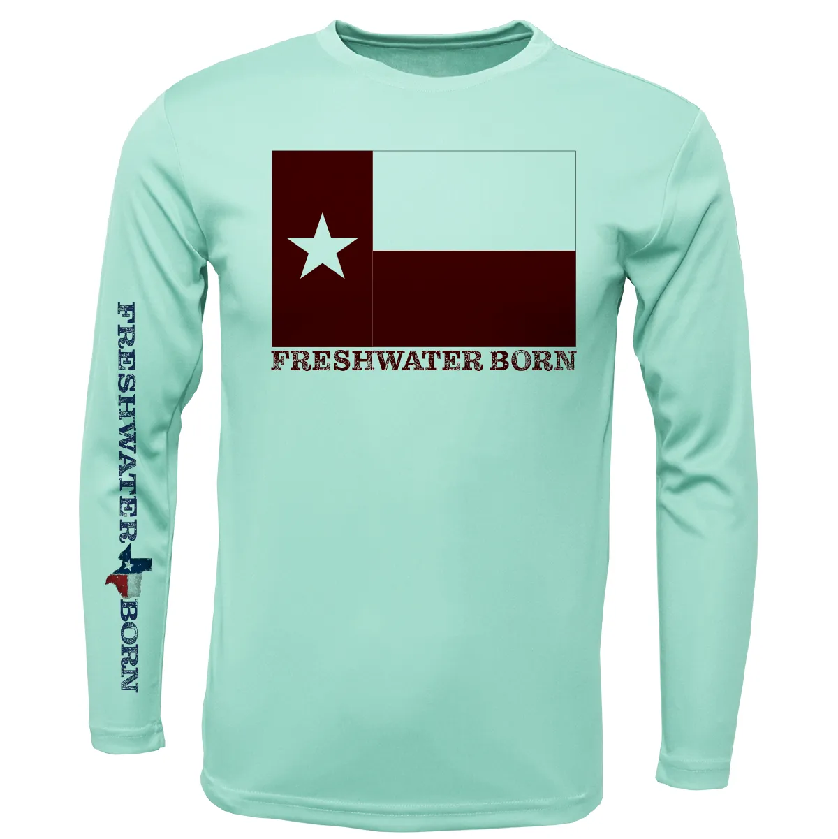Texas A&M Edition Freshwater Born Men's Long Sleeve UPF 50  Dry-Fit Shirt