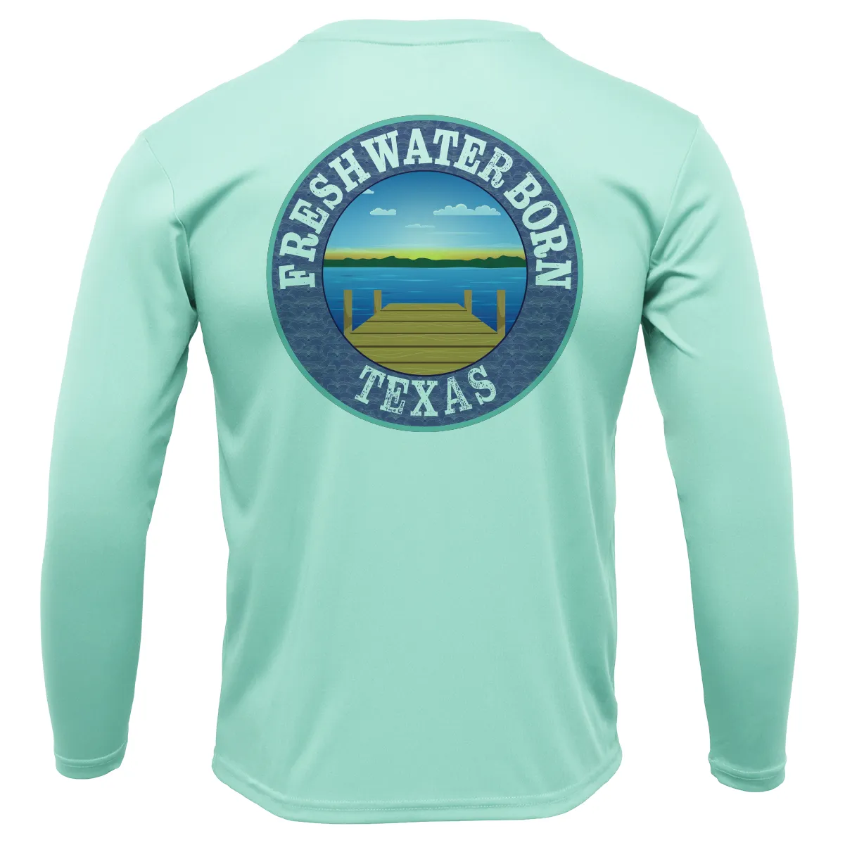 Texas A&M Edition Freshwater Born Men's Long Sleeve UPF 50  Dry-Fit Shirt