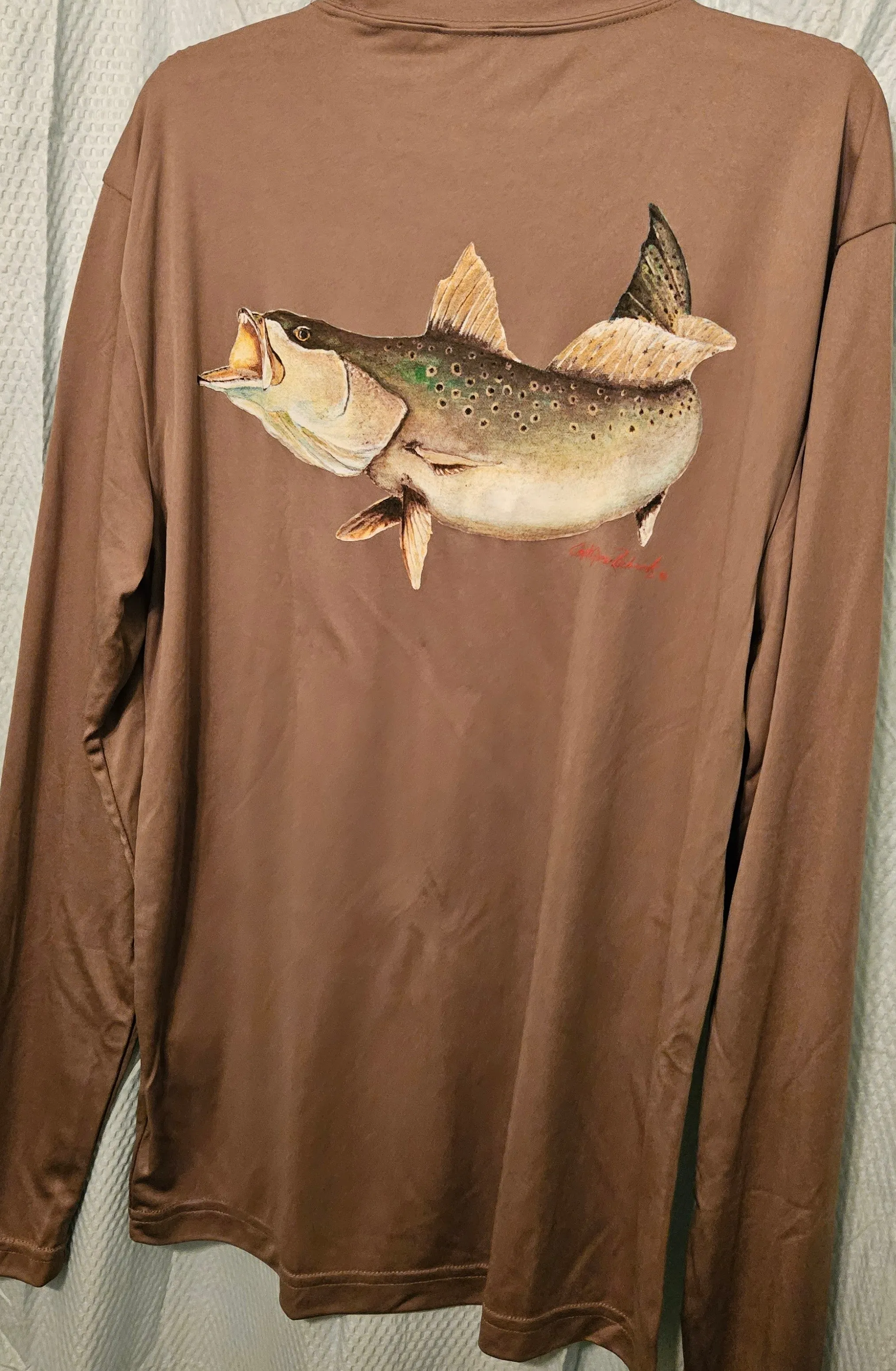Trout Long Sleeve Quick Dry Crewneck T-Shirt