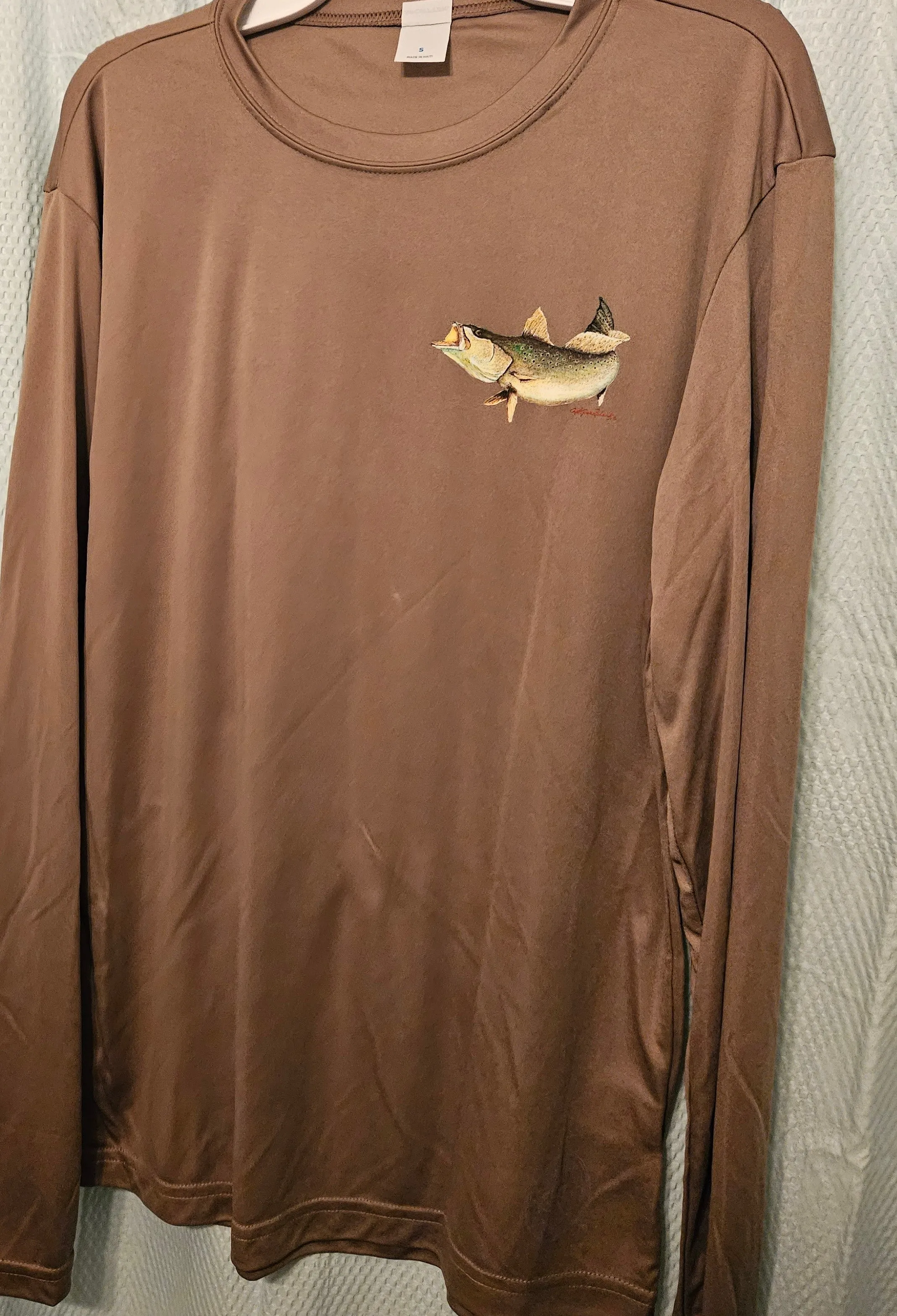 Trout Long Sleeve Quick Dry Crewneck T-Shirt