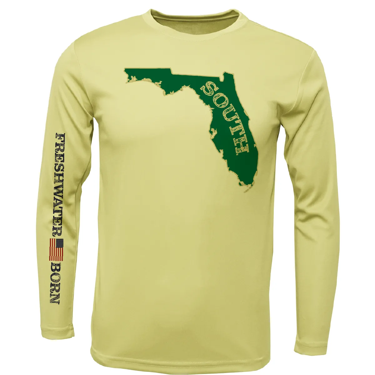 USF Green and Gold Freshwater Born Boy's Long Sleeve UPF 50  Dry-Fit Shirt