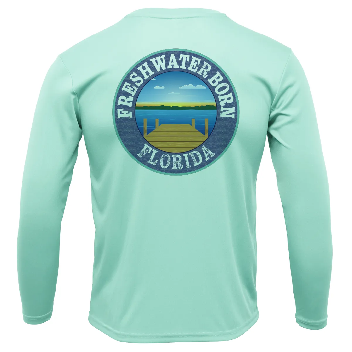 USF Green and Gold Freshwater Born Boy's Long Sleeve UPF 50  Dry-Fit Shirt